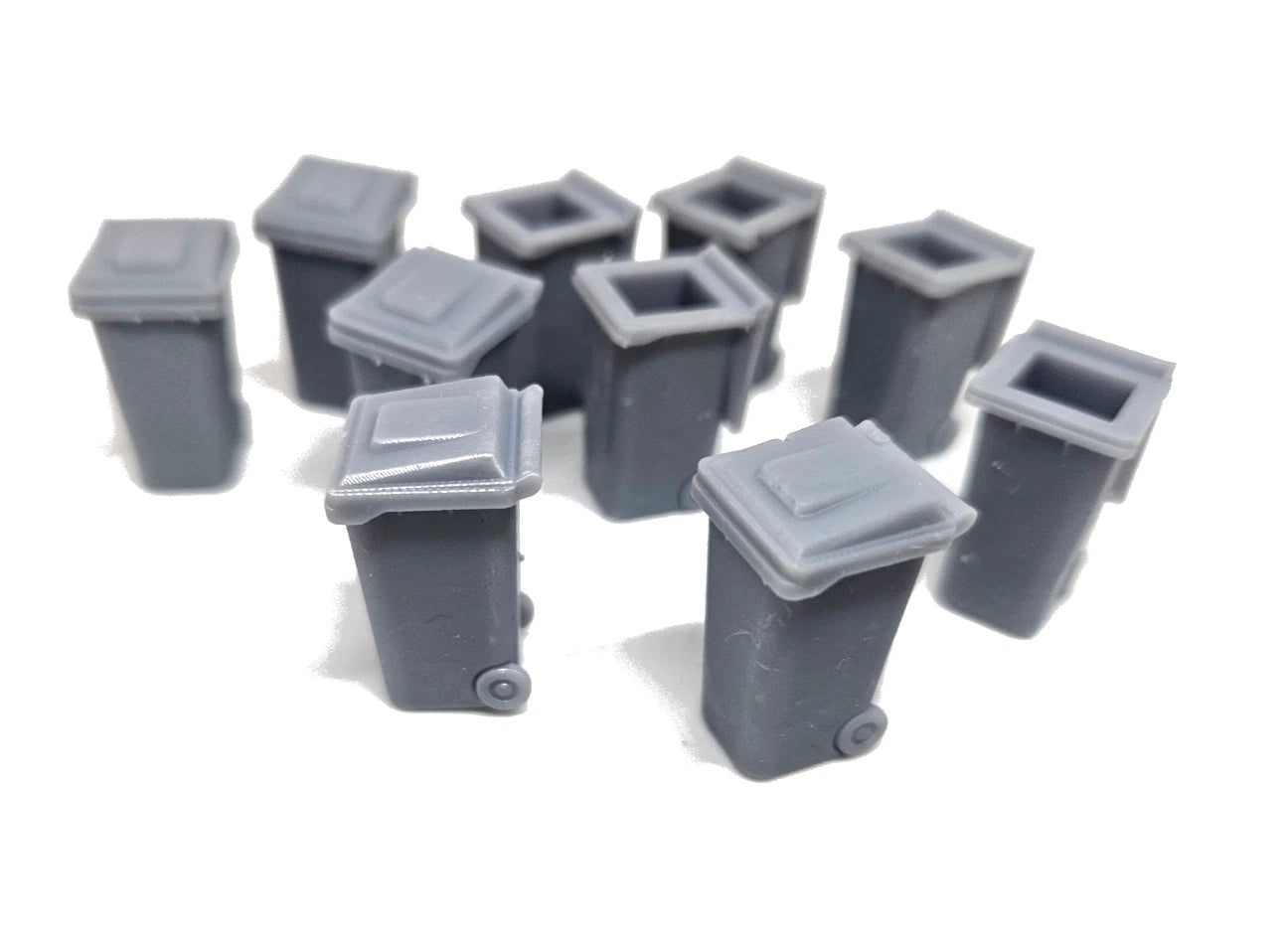 O Gauge 120 Litre Wheelie Bins X 10 Model Railway Accessories & Scenery