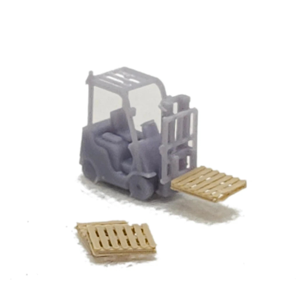 N Gauge Forklift and Pallet Set Model Railway Accessories & Scenery