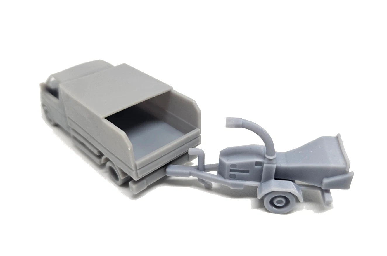 OO Gauge Van and Woodchipper Model Railway Accessories & Scenery